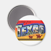 Greetings uit Texas Magneet (Voorkant / Achterkant)