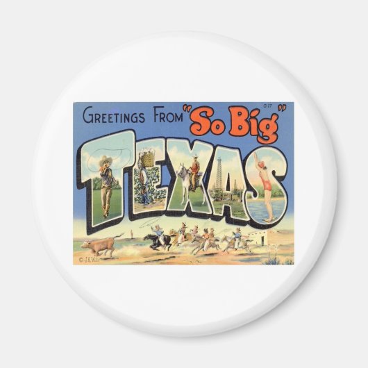 Greetings uit Texas Magnet (Voorkant)