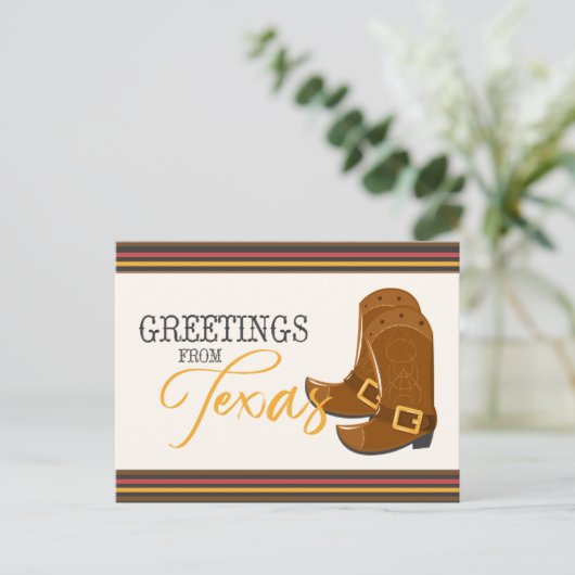 Greetings uit Texas Moving Aankondigingskaart (Staand voorkant)