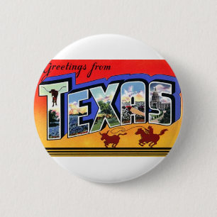 Greetings uit Texas Ronde Button 5,7 Cm