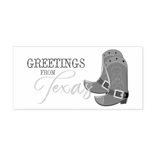 Greetings uit Texas Rubberstempel (Afrduk)