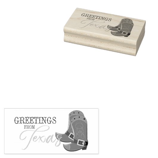 Greetings uit Texas Rubberstempel (Gestempeld)