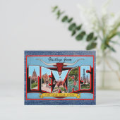 Greetings uit Texas Travel Briefkaart (Staand voorkant)