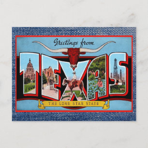 Greetings uit Texas Travel Briefkaart