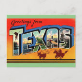 Greetings uit Texas Travel Briefkaart (Voorkant)
