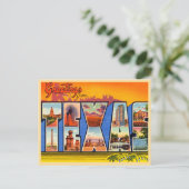 Greetings uit Texas Vintage Travel Briefkaart (Staand voorkant)