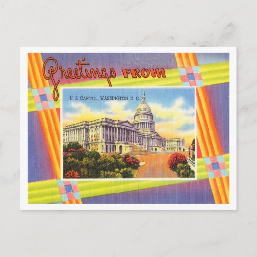 Greetings uit U.S. Capitol, Washington, D.C. Briefkaart (Voorkant)