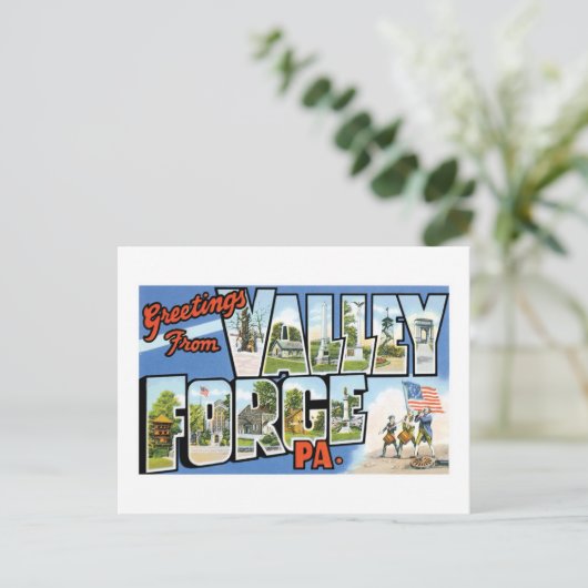 Greetings uit Valley Forge, PA Briefkaart (Staand voorkant)