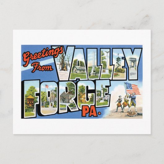Greetings uit Valley Forge, PA Briefkaart (Voorkant)