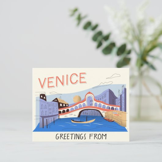 Greetings uit Venetië Briefkaart (Staand voorkant)
