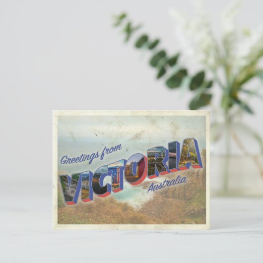 Greetings uit Victoria Australia Briefkaart (Staand voorkant)