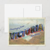 Greetings uit Victoria Australia Briefkaart (Voorkant / Achterkant)