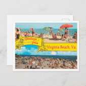 Greetings uit Virginia Beach, Virginia Travel Briefkaart (Voorkant / Achterkant)