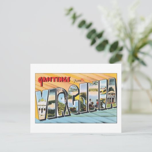 Greetings uit Virginia Briefkaart (Staand voorkant)