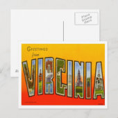 Greetings uit Virginia Briefkaart (Voorkant / Achterkant)