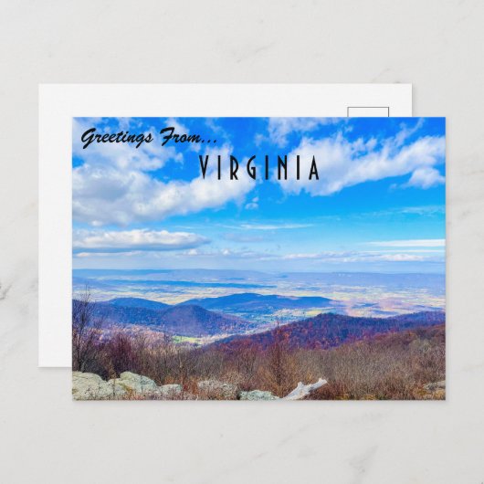Greetings uit Virginia Briefkaart (Voorkant / Achterkant)