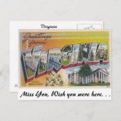 Greetings uit Virginia Briefkaart (Voorkant / Achterkant)