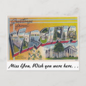 Greetings uit Virginia Briefkaart (Voorkant)