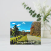 Greetings uit Virginia Briefkaart 3 (Staand voorkant)