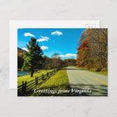 Greetings uit Virginia Briefkaart 3 (Voorkant / Achterkant)