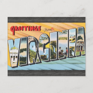 Greetings uit Virginia, Vintage Briefkaart