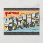 Greetings uit Virginia, Vintage Briefkaart (Voorkant)