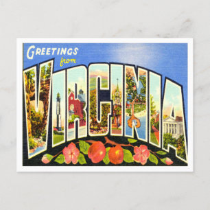 Greetings uit Virginia Vintage Travel Briefkaart