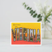 Greetings uit Virginia Vintage Travel Briefkaart (Staand voorkant)