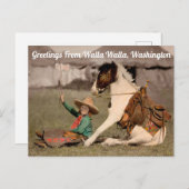 Greetings uit Walla Walla, Briefkaart Washington (Voorkant / Achterkant)