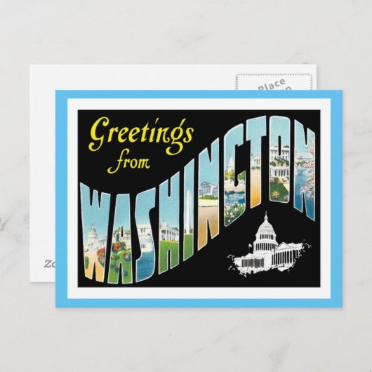 Greetings uit Washington D.C.  Briefkaart (Voorkant / Achterkant)