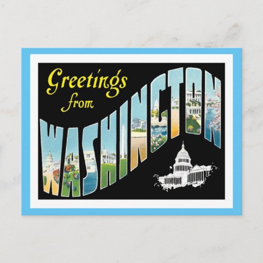 Greetings uit Washington D.C. Briefkaart (Voorkant)