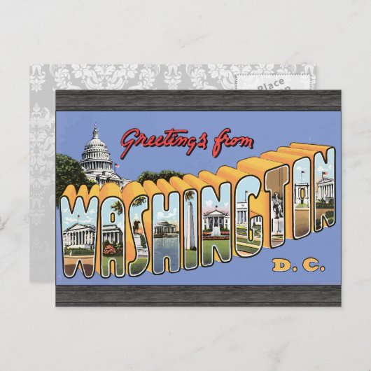 Greetings uit Washington D.C.,  Briefkaart (Voorkant / Achterkant)