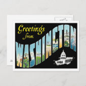 Greetings uit Washington D.C.  Briefkaart (Voorkant / Achterkant)