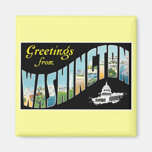 Greetings uit Washington D.C.! Post Kaart Magneet (Voorkant)