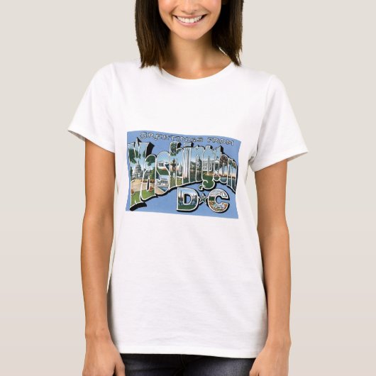 Greetings uit Washington D.C.! Post Kaart T-shirt (Voorkant)