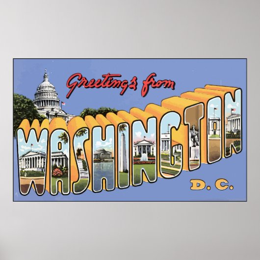 Greetings uit Washington D.C.,  Poster (Voorkant)