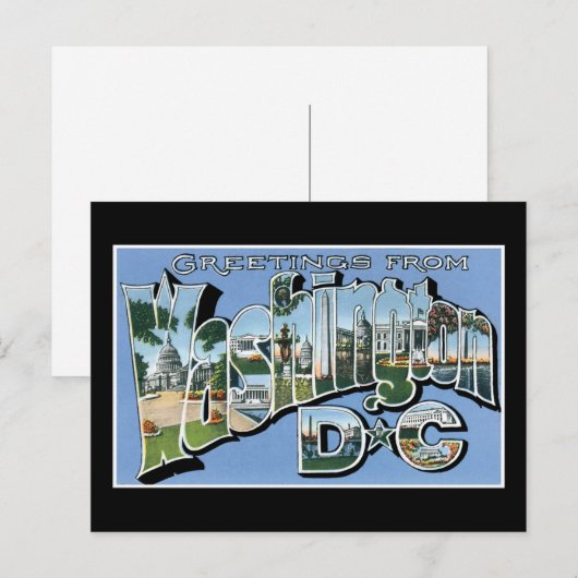 Greetings uit Washington D.C.! postkaart (Voorkant / Achterkant)