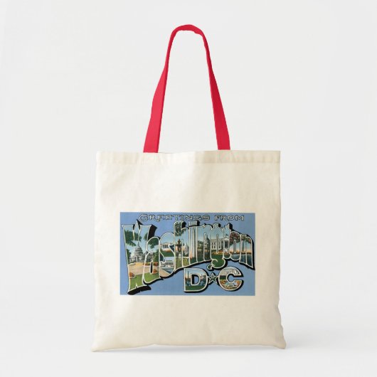 Greetings uit Washington D.C.! postkaart Tote Bag (Voorkant)