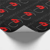 Greetings uit Washington D.C. Red Lipstick Kiss Cadeaupapier (Hoek)