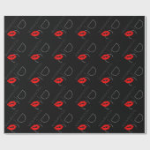 Greetings uit Washington D.C. Red Lipstick Kiss Cadeaupapier (Vlak)