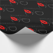 Greetings uit Washington D.C. Red Lipstick Kiss Cadeaupapier (Hoek)