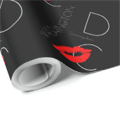 Greetings uit Washington D.C. Red Lipstick Kiss Cadeaupapier (Rol Hoek)
