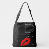 Greetings uit Washington D.C. Red Lipstick Kiss Crossbody Tas (Achterkant)