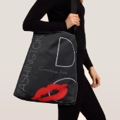 Greetings uit Washington D.C. Red Lipstick Kiss Crossbody Tas (Dichtbij)
