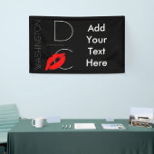Greetings uit Washington D.C. Red Lipstick Kiss Spandoek (Beurs)