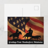 Greetings uit Weatherford, Briefkaart Oklahoma (Voorkant / Achterkant)