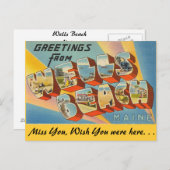 Greetings uit Wells Beach Briefkaart (Voorkant / Achterkant)