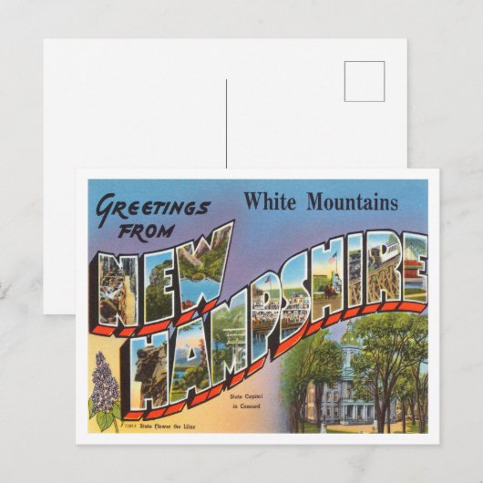 Greetings uit White Mountains, New Hampshire Briefkaart (Voorkant / Achterkant)