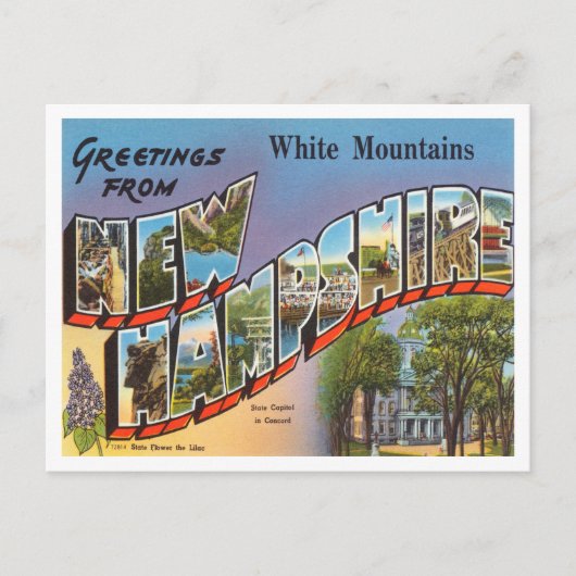 Greetings uit White Mountains, New Hampshire Briefkaart (Voorkant)