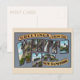 Greetings uit White Mountains New Hampshire Briefkaart